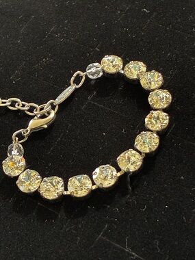Sabika’s Antique Silver Tennis Bracelet - Elegant Women's Swarovski crystals